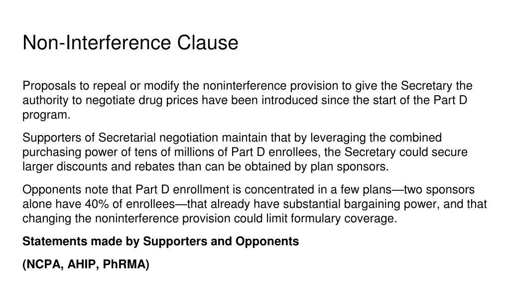 non interference clause 1