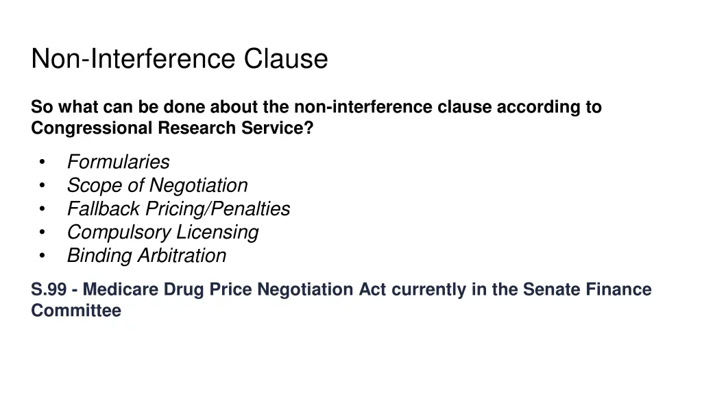 non interference clause 2