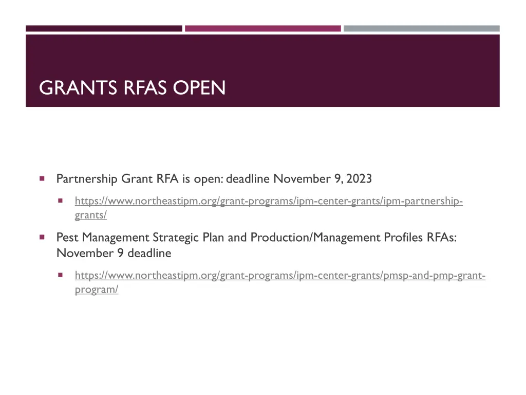 grants rfas open