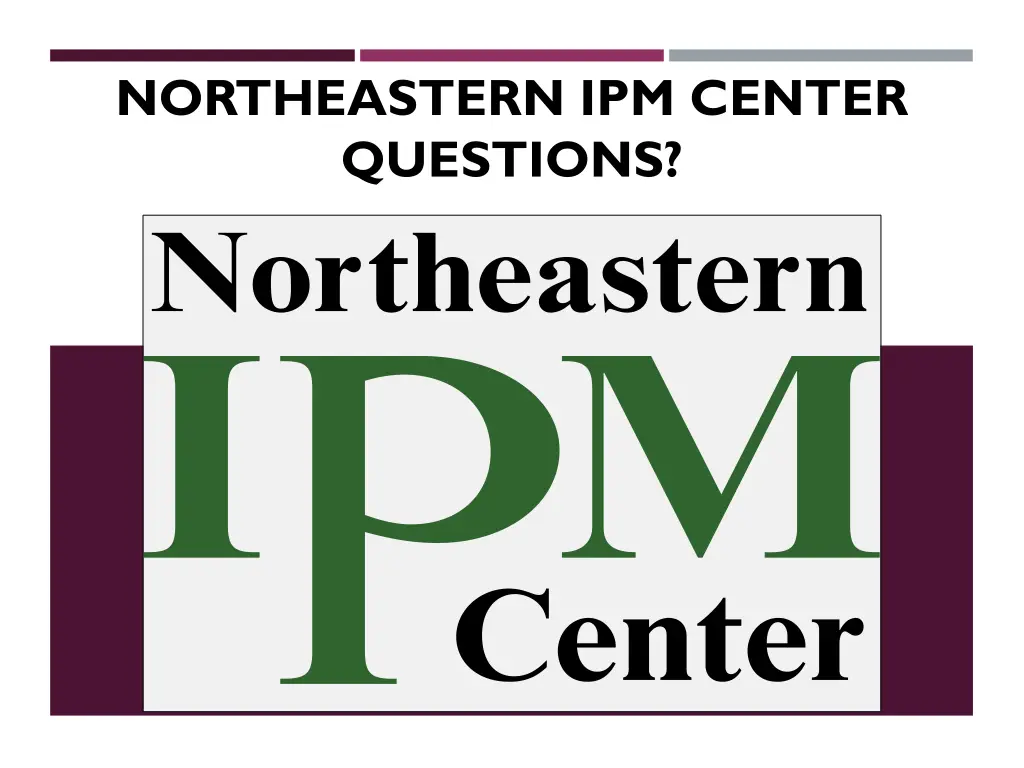 northeastern ipm center questions