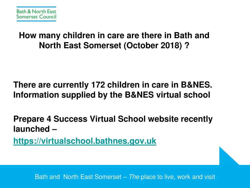 how many children in care are there in bath