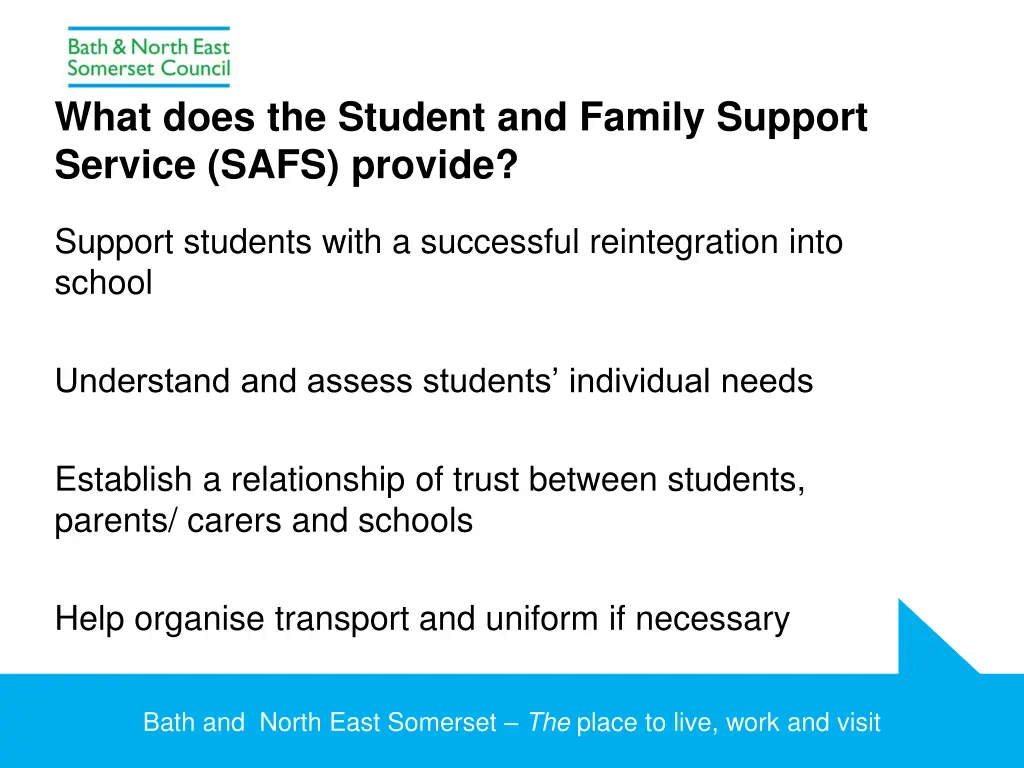 what does the student and family support service