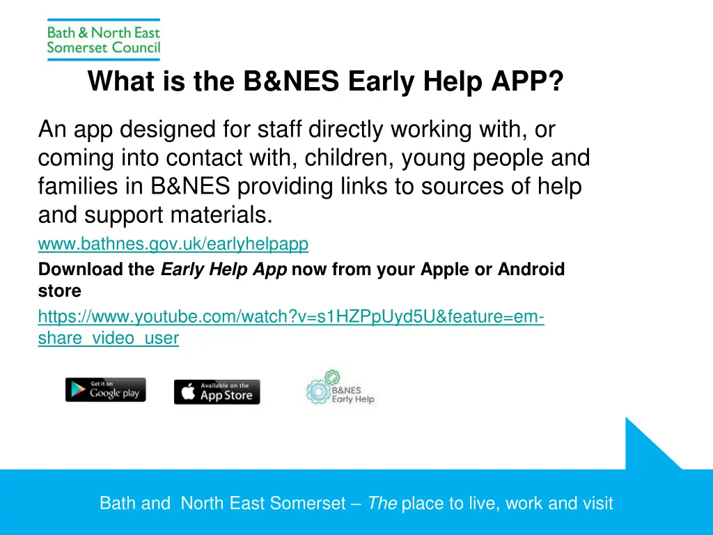 what is the b nes early help app