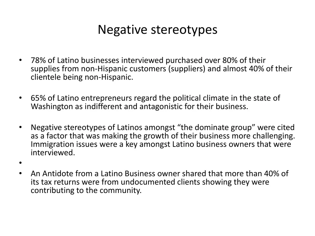 negative stereotypes