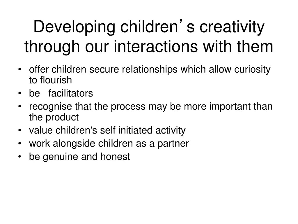 developing children s creativity through