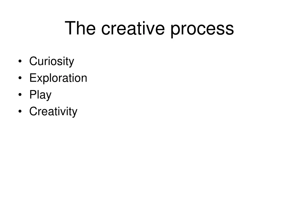 the creative process