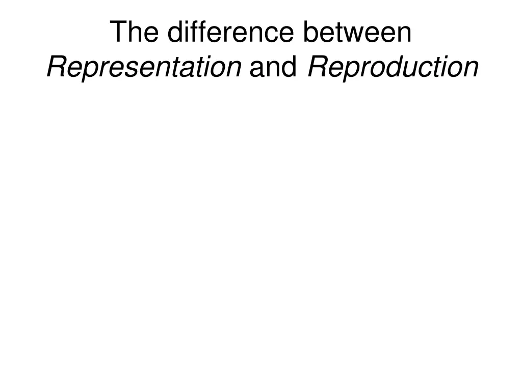 the difference between representation