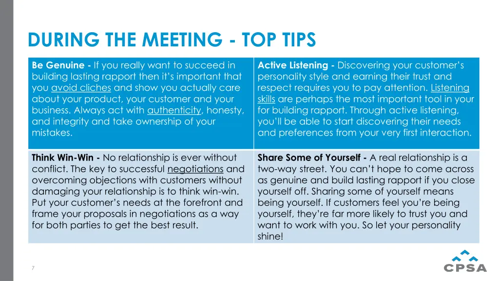 during the meeting top tips