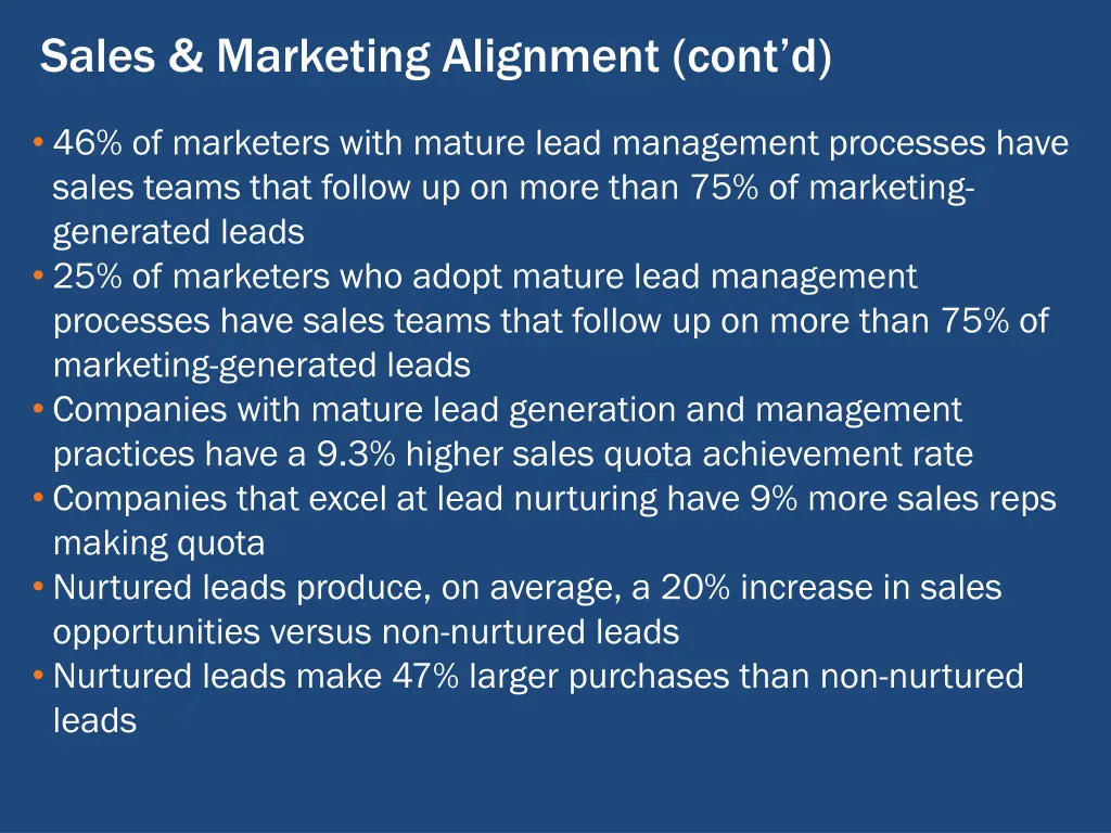 sales marketing alignment cont d