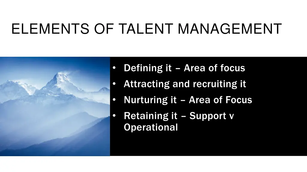 elements of talent management