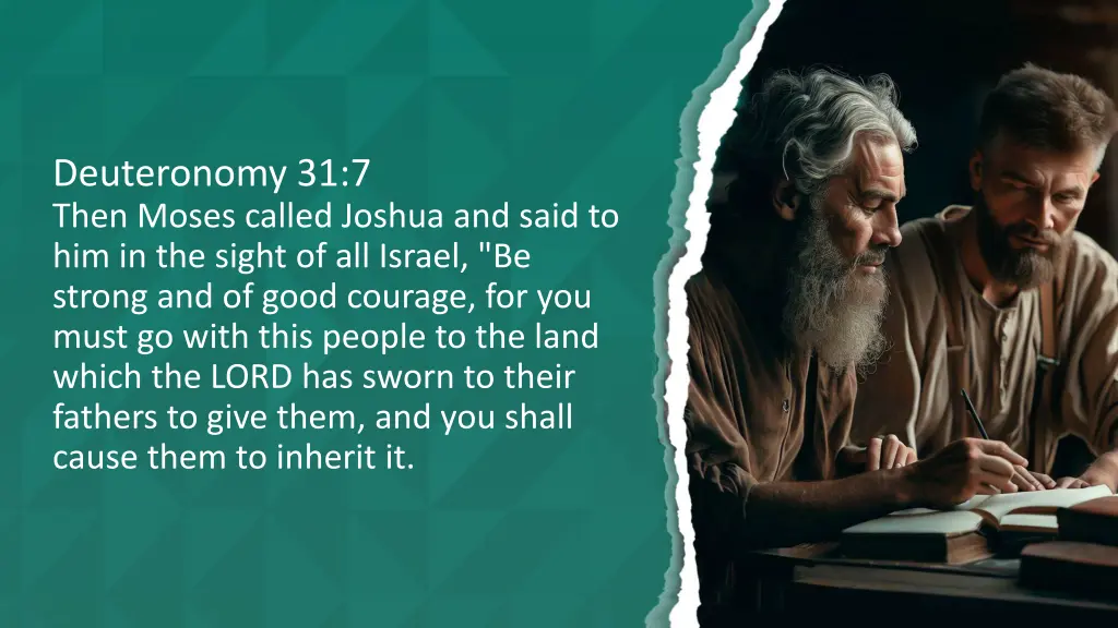 deuteronomy 31 7 then moses called joshua