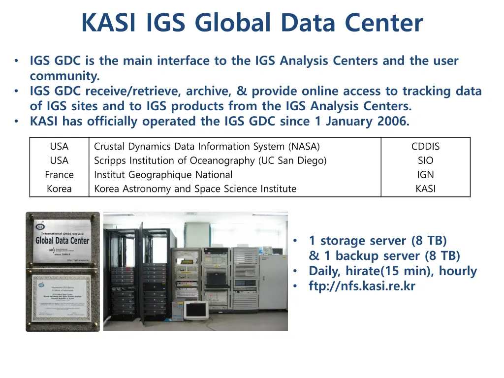 kasi igs global data center