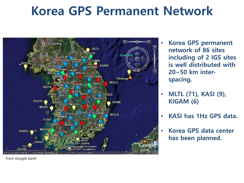 korea gps permanent network