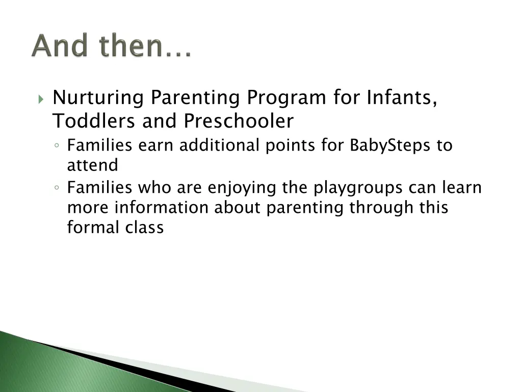 nurturing parenting program for infants toddlers