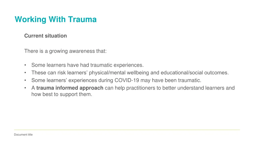 working with trauma 1