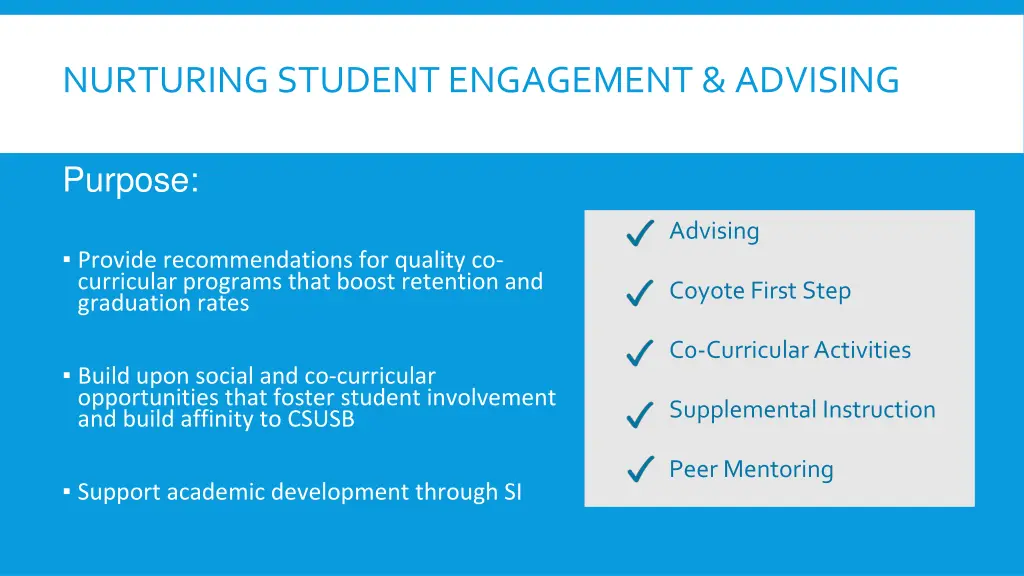 nurturing student engagement advising