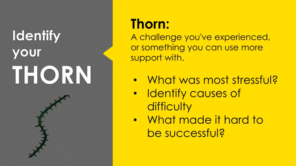 thorn a challenge you ve experienced or something