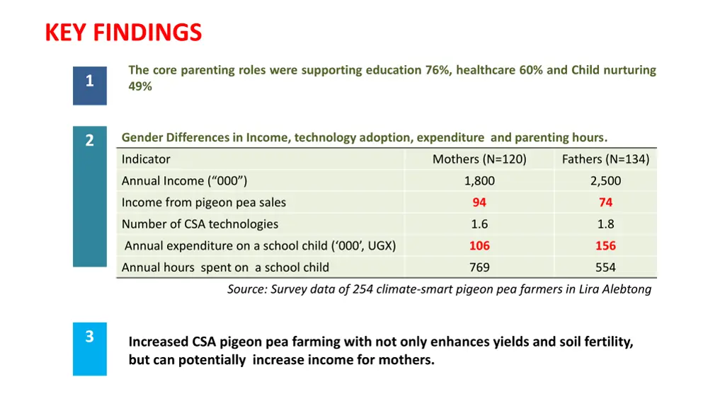 key findings