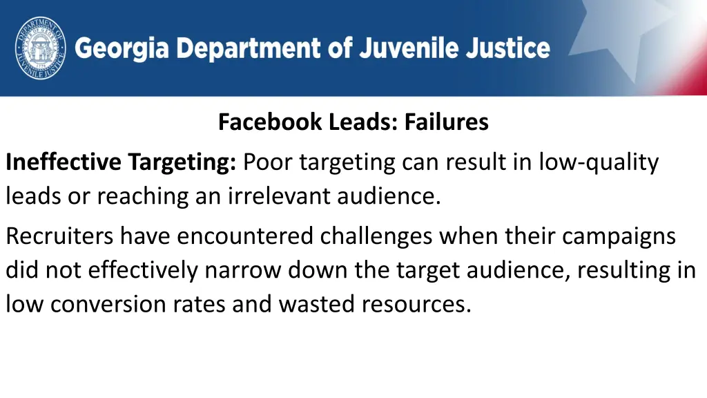 facebook leads failures