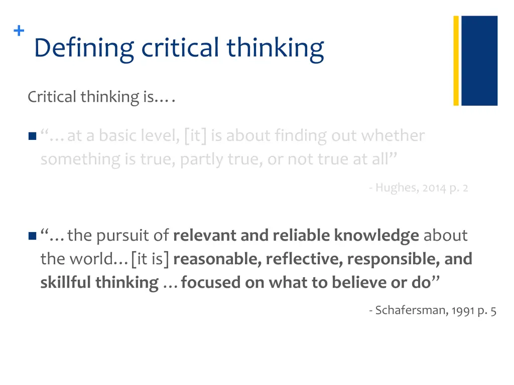 defining critical thinking 1