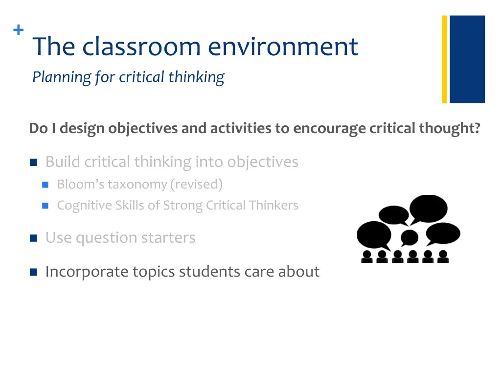 the classroom environment planning for critical