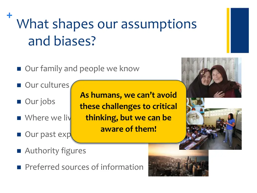 what shapes our assumptions and biases 1