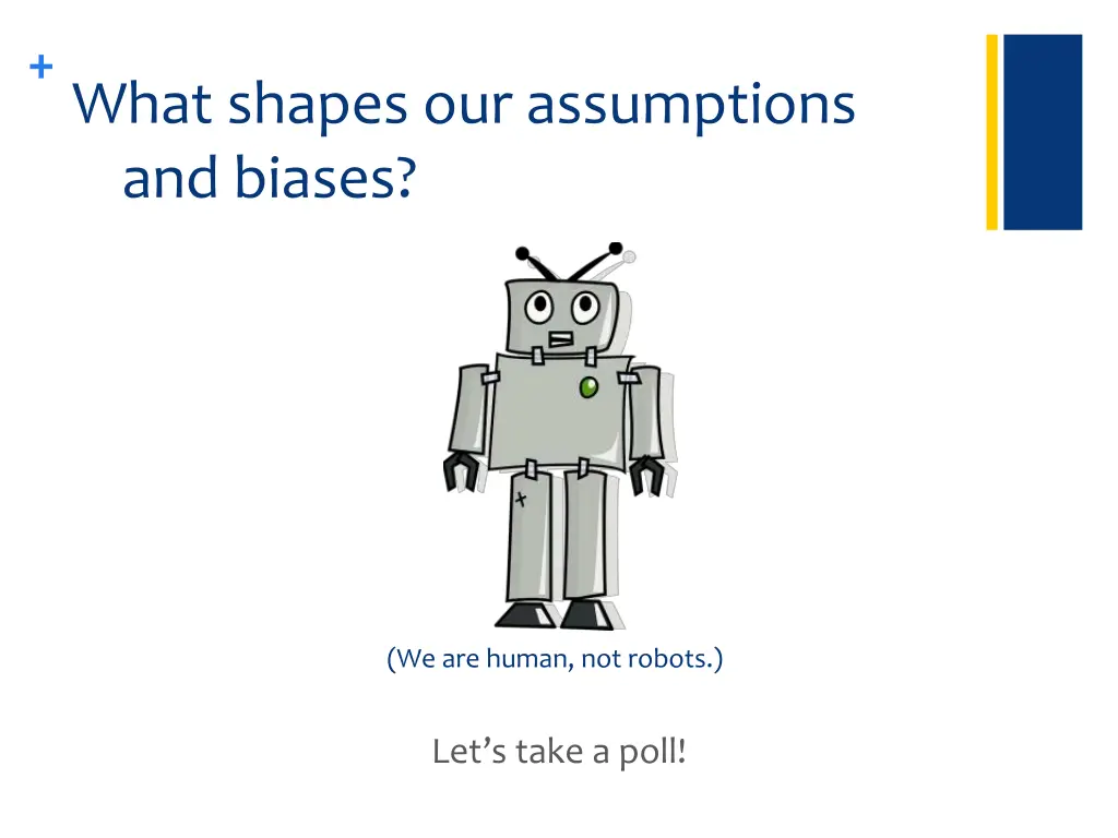 what shapes our assumptions and biases