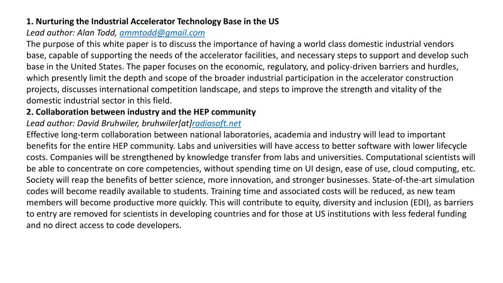 1 nurturing the industrial accelerator technology