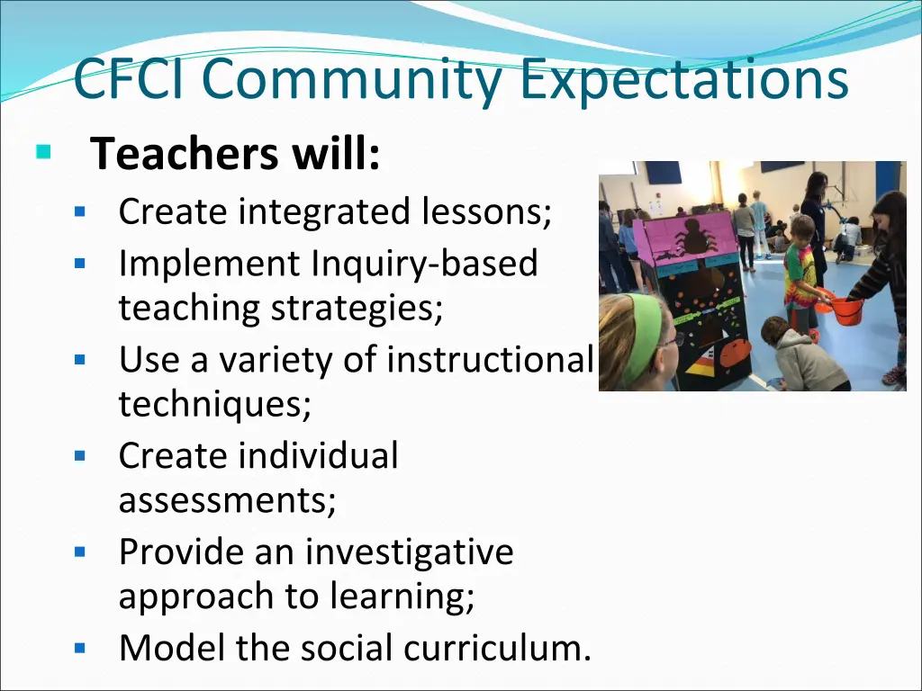 cfci community expectations teachers will create