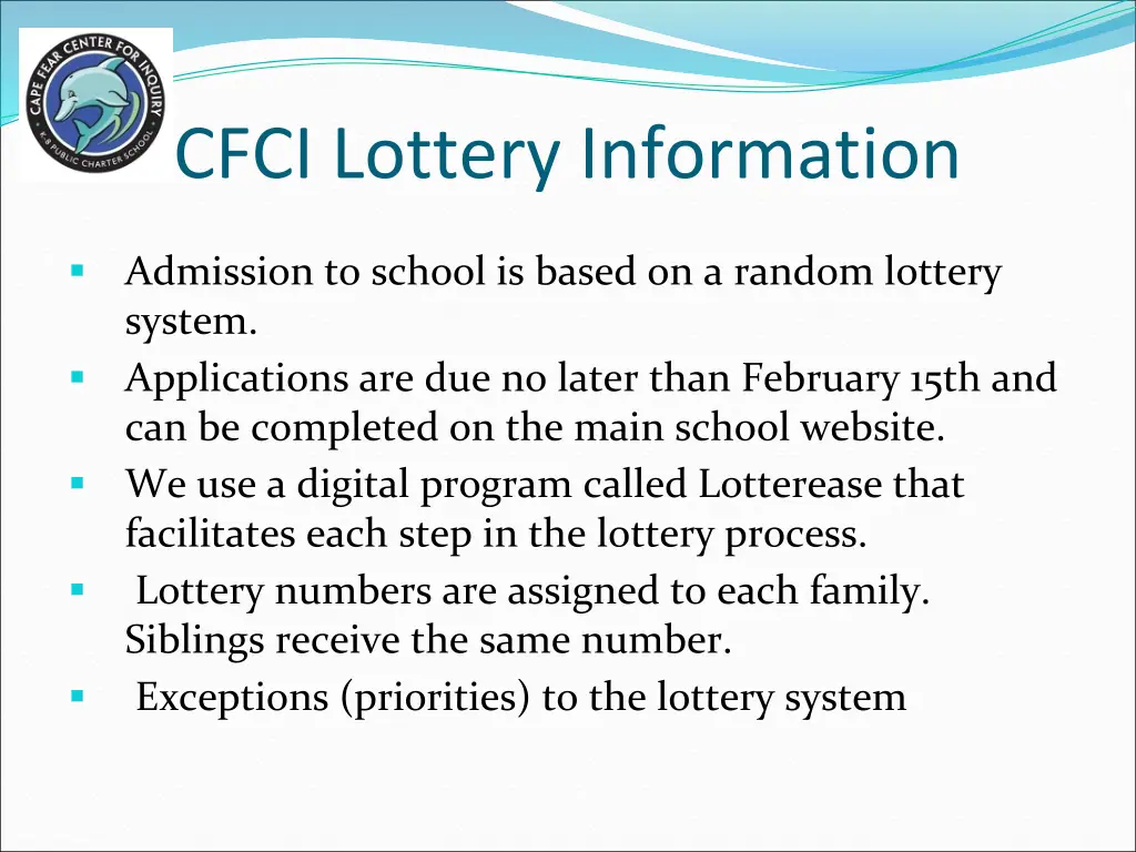 cfci lottery information