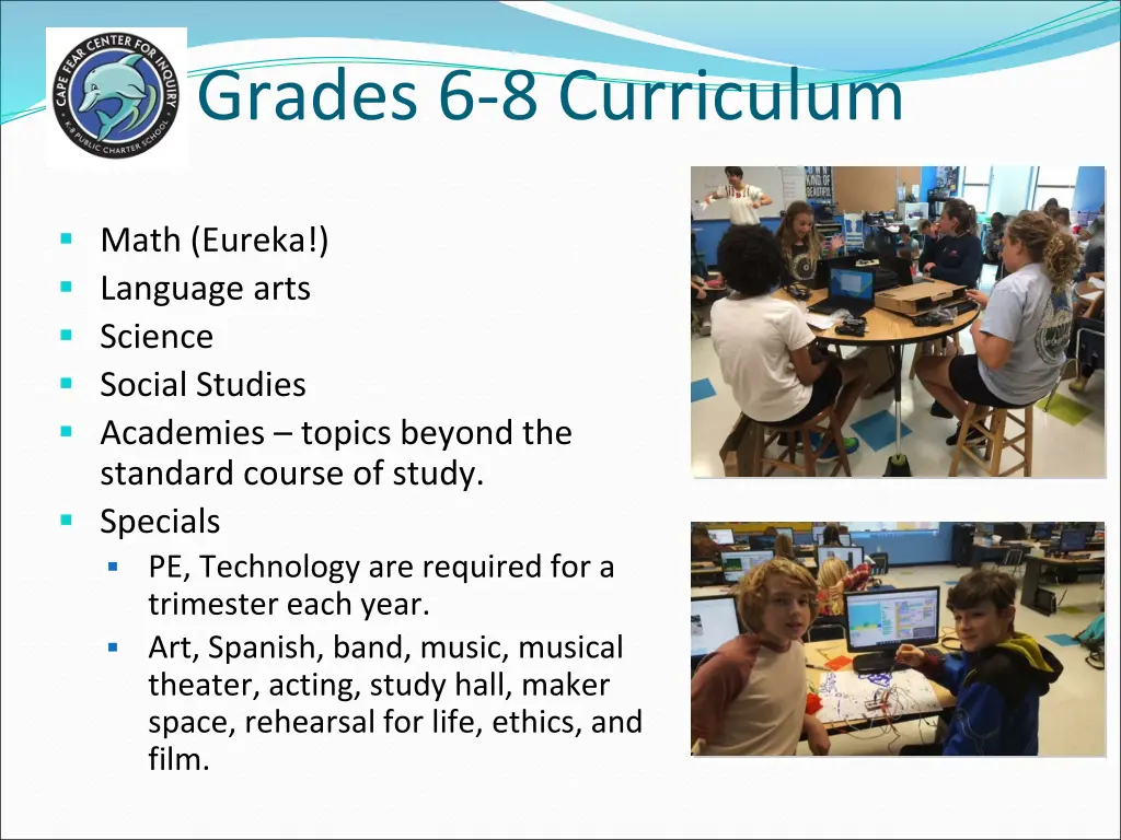 grades 6 8 curriculum