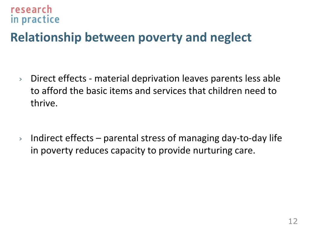 relationship between poverty and neglect 1