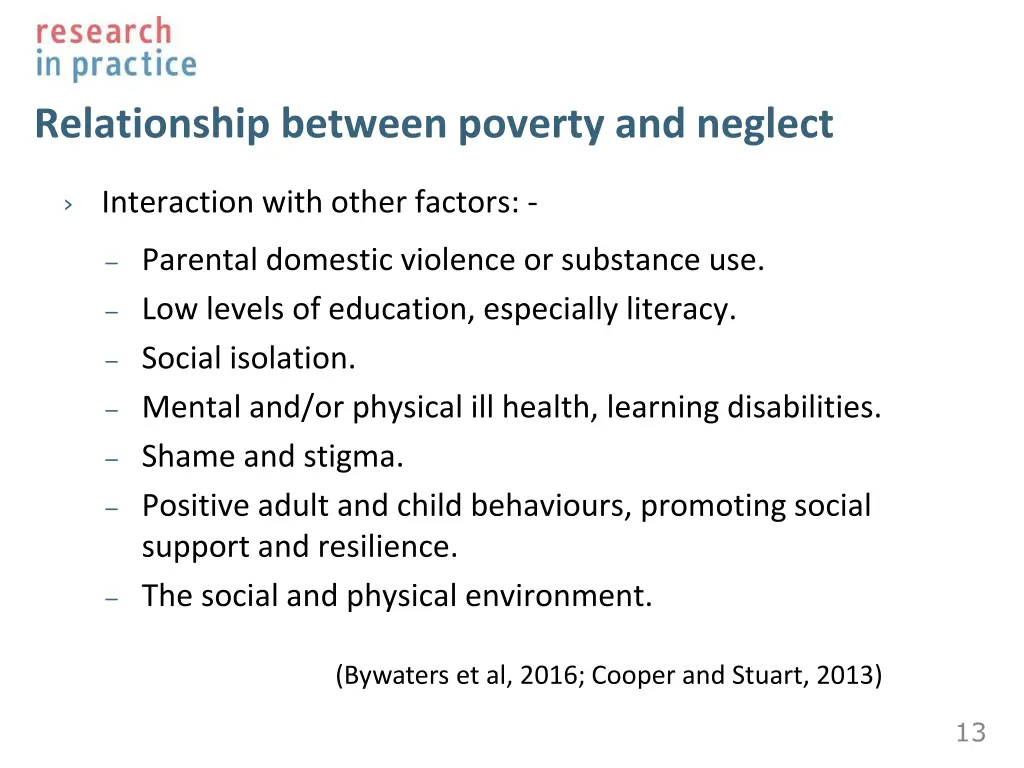 relationship between poverty and neglect 2