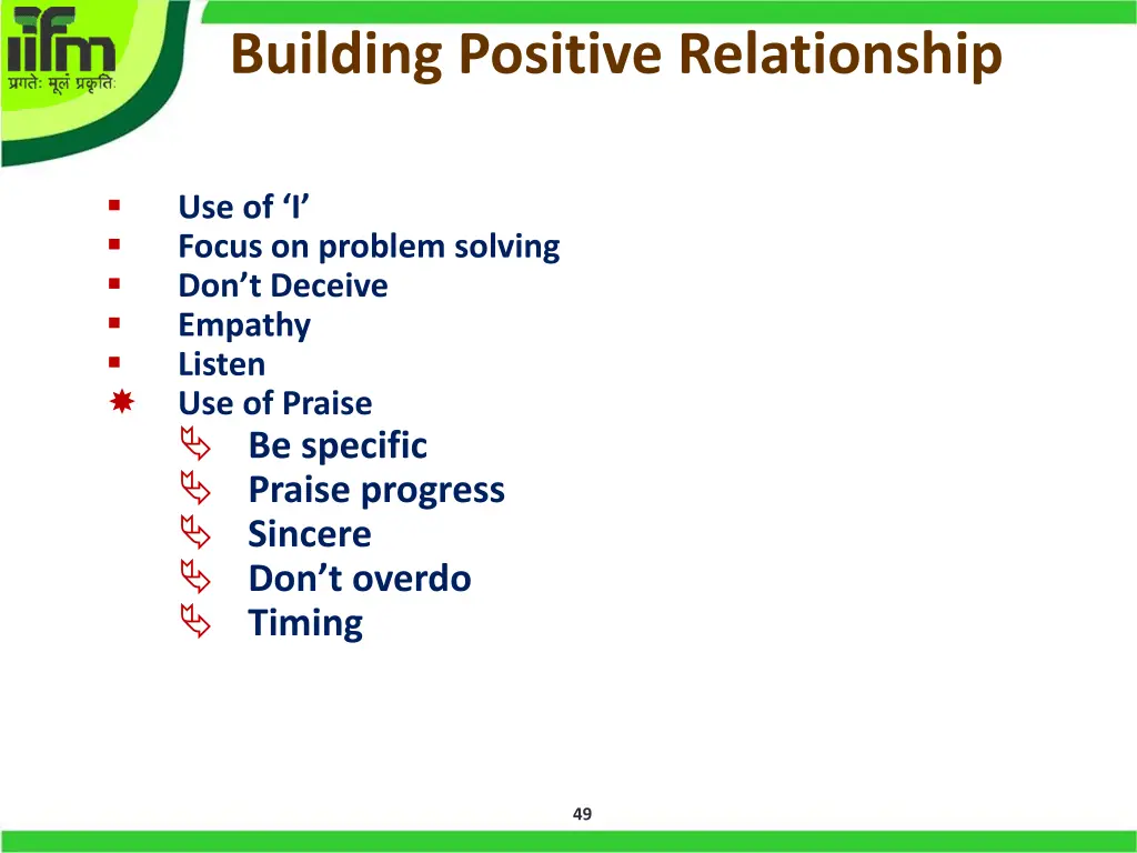 building positive relationship