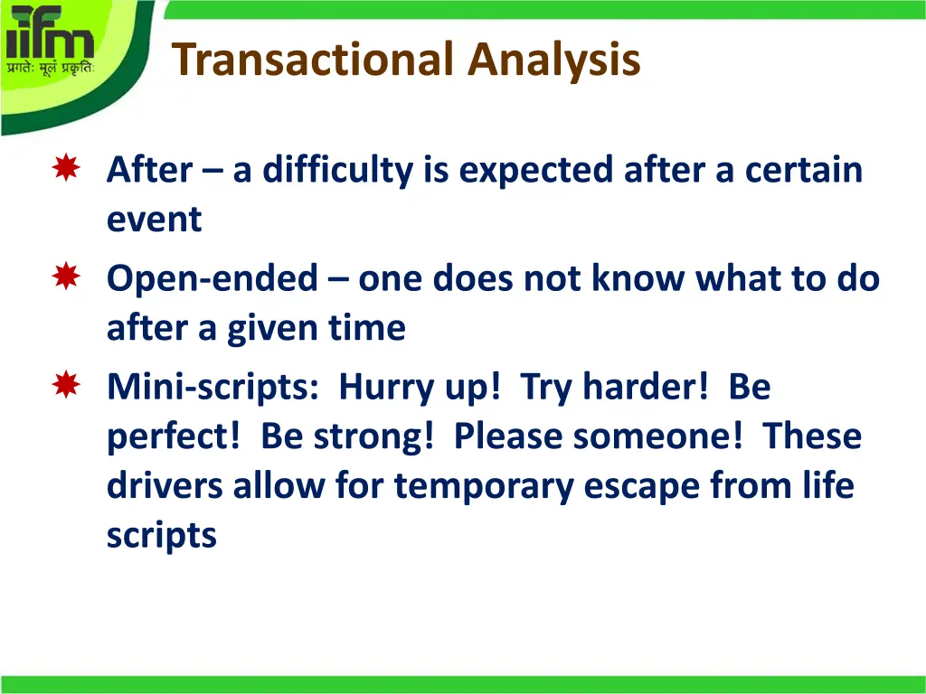 transactional analysis 8