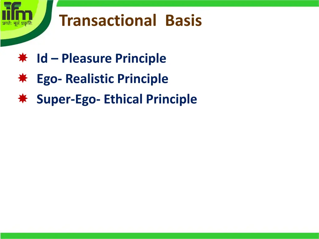 transactional basis