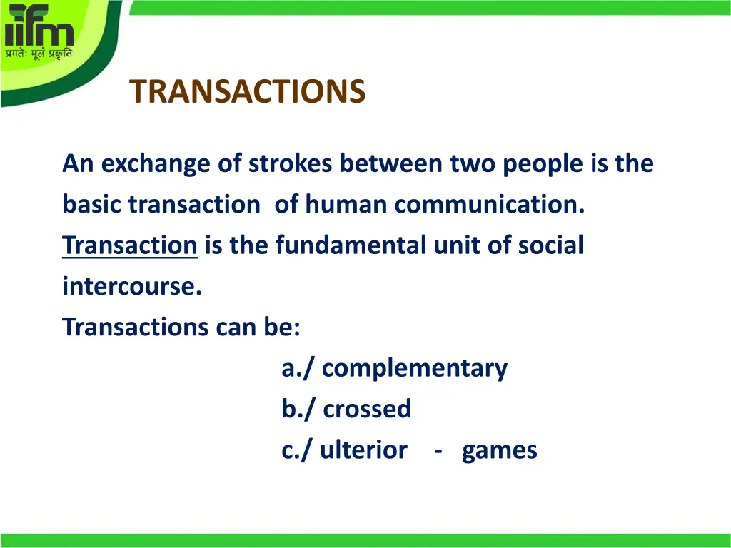 transactions