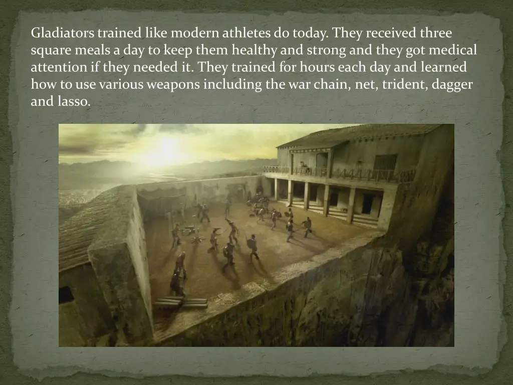 gladiators trained like modern athletes do today