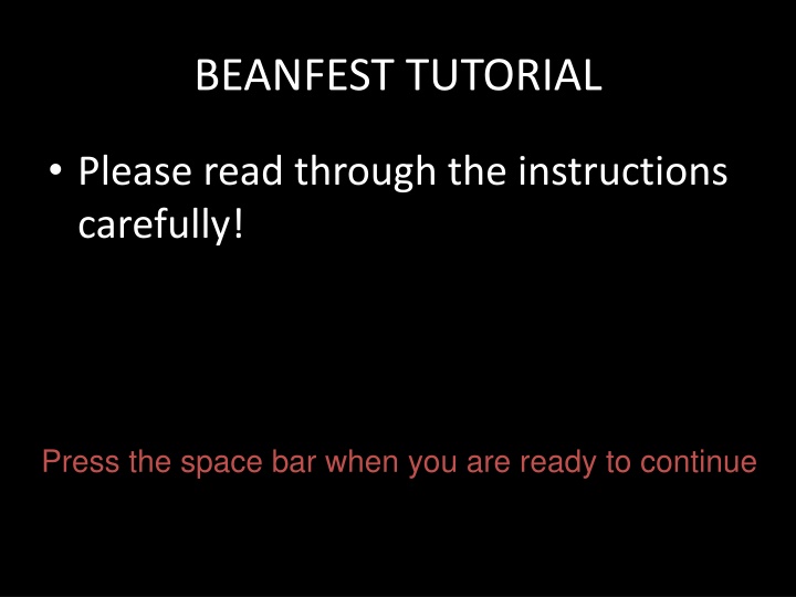 beanfest tutorial