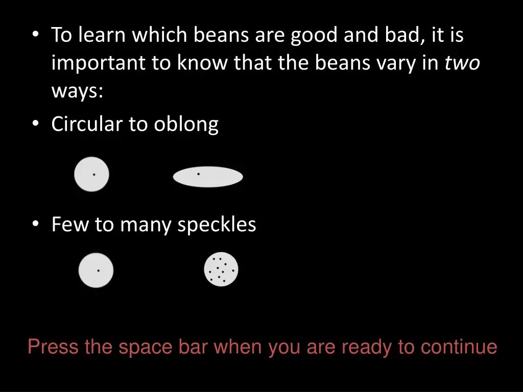 to learn which beans are good