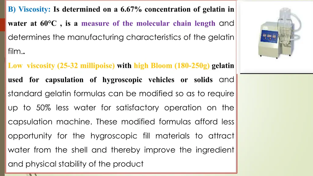 b viscosity is determined on a 6 67 concentration