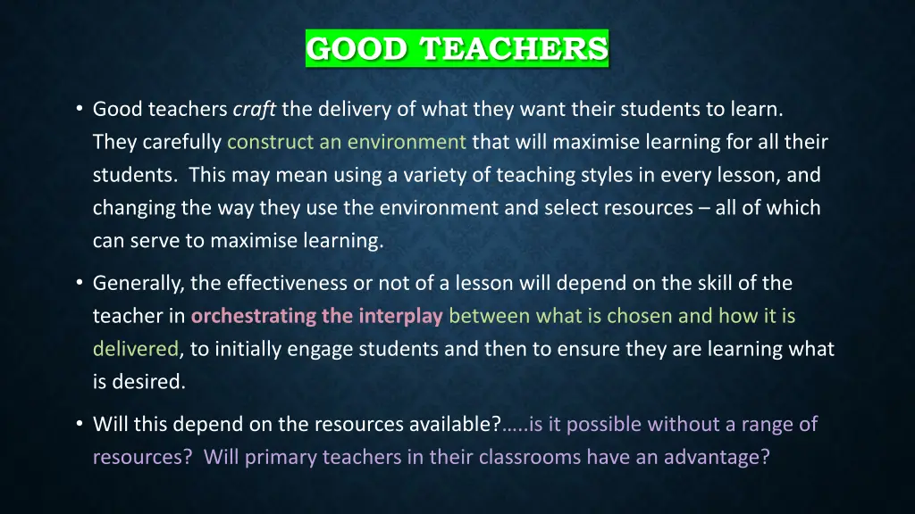 good teachers