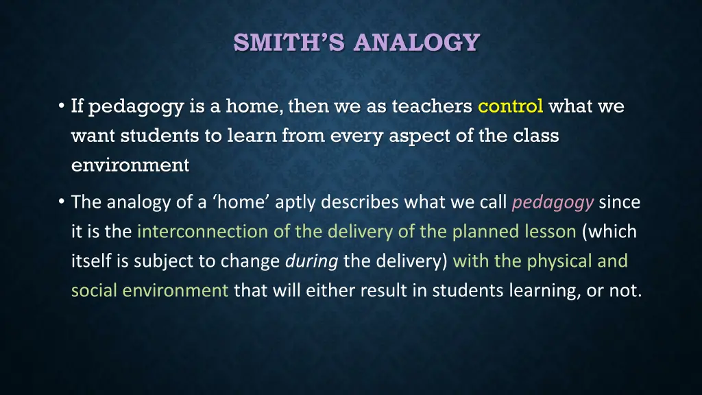 smith s analogy