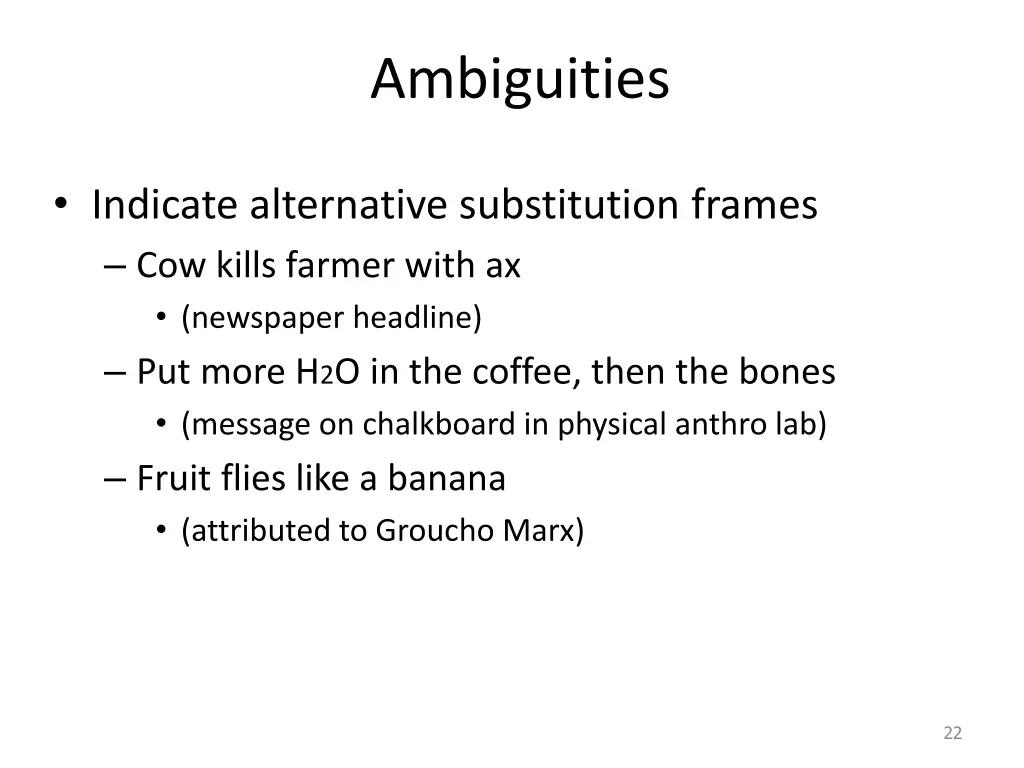 ambiguities