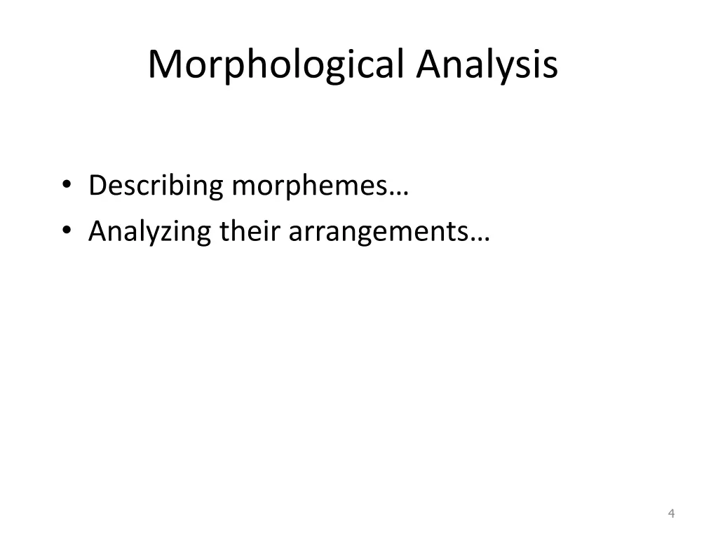 morphological analysis