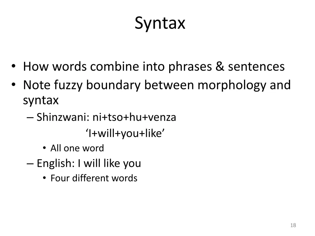 syntax