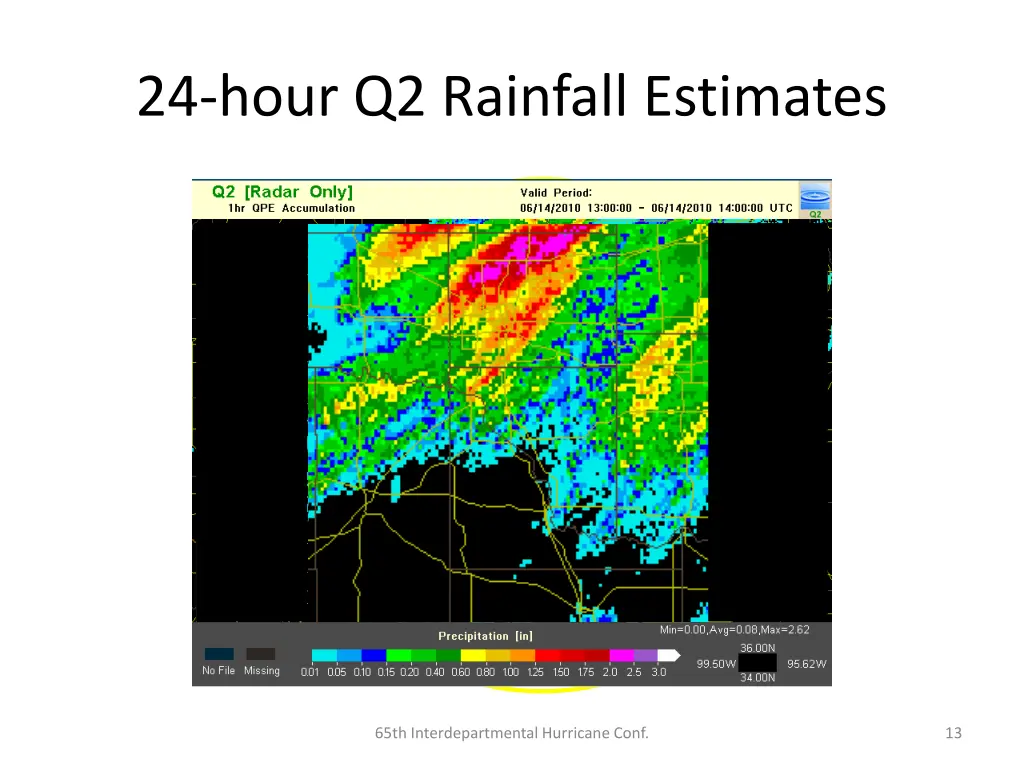 24 hour q2 rainfall estimates