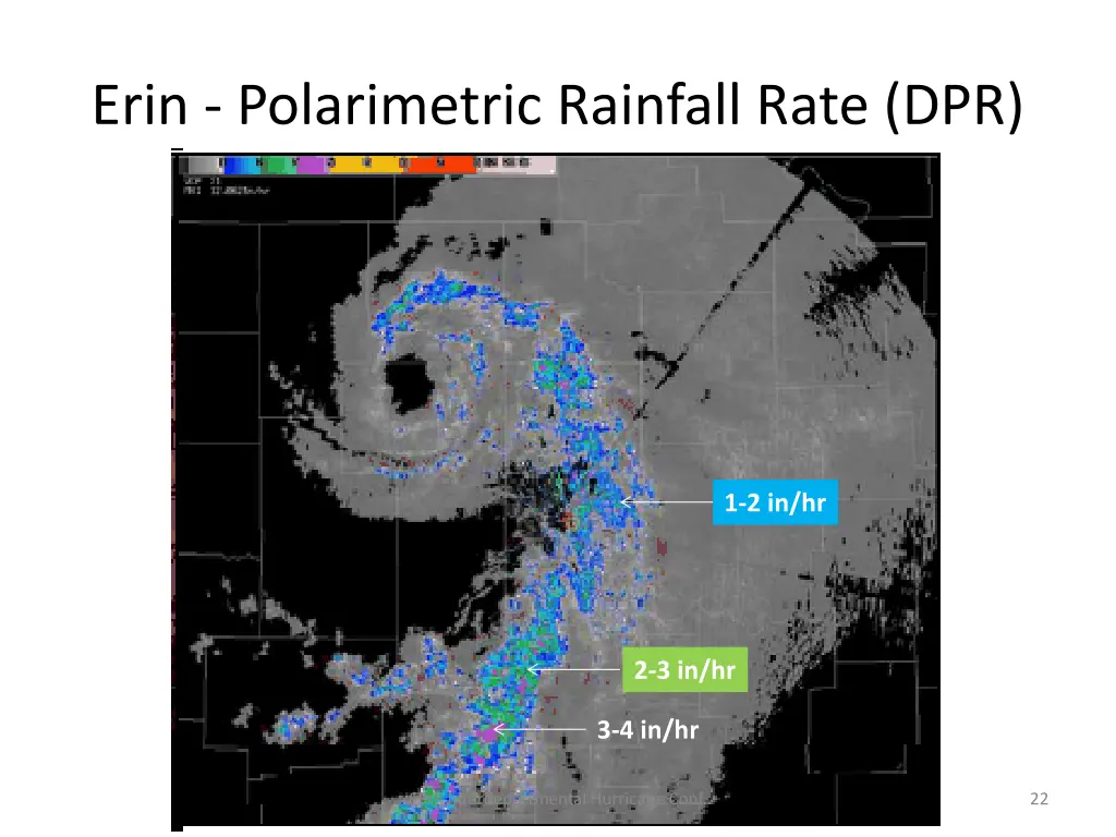 erin polarimetric rainfall rate dpr