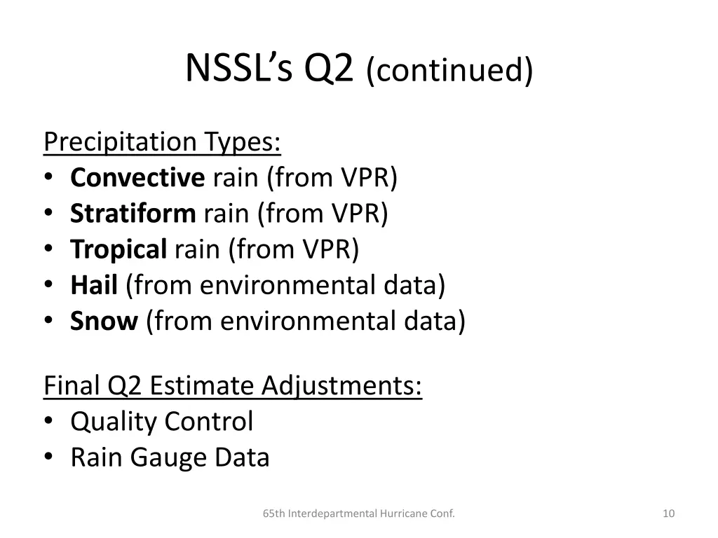 nssl s q2 continued