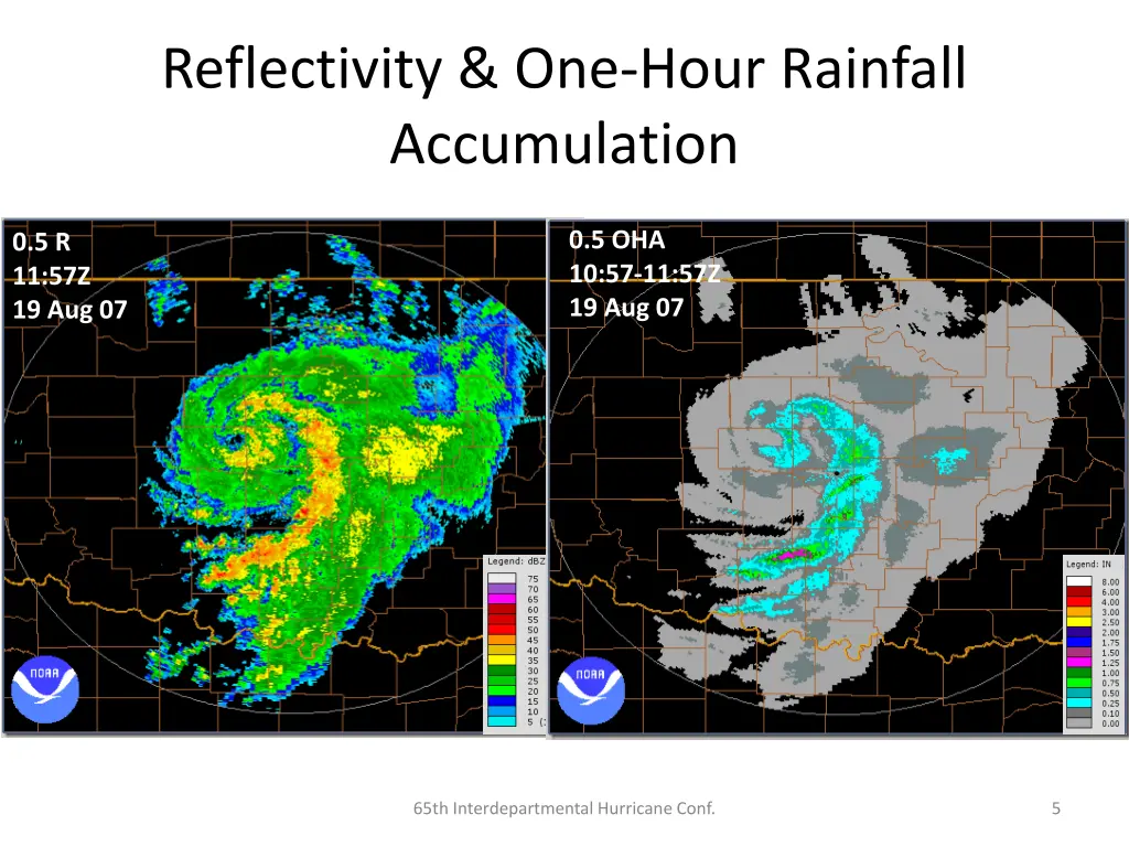 reflectivity one hour rainfall accumulation